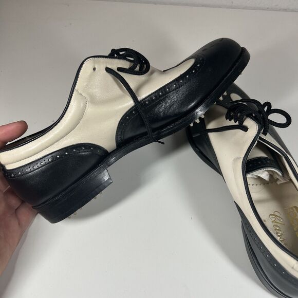 FootJoy Classics Vintage wingtip Leather Soft Spike Golf Shoes womens Size 7B R - Picture 9 of 10